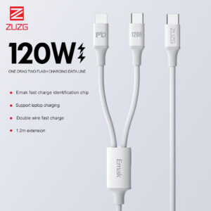 CABLE ZUZG YP05 2IN1 CABLE TYPE C IPHONE