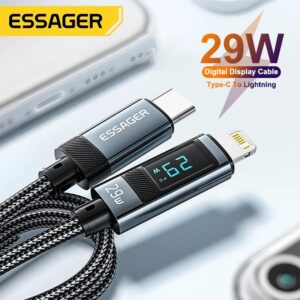 Essager 29w 1M 29w iphone to type c avec lcd