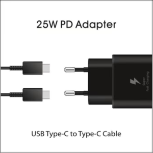Chargeur PD 25W avec Câble Boîte 10 Pièces Noir