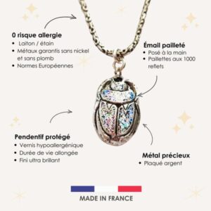 COLLIER PAILLETE MULTICOLORE