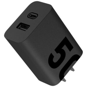 Chargeur PD 50W à 2 ports avec cable BOÎTE Blanc