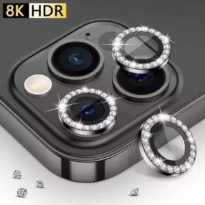 IPHONE 11/11 Pro/11 Pro Max/12/12 Mini/12 Pro (LENTILLE CAMERA STRAS) NOIR