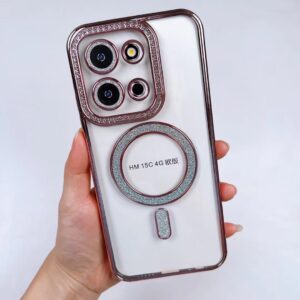 IPHONE 11 COQUE CONTOUR MAGSAFE STRAS ROSE GOLD
