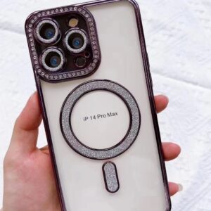 IPHONE 11 COQUE CONTOUR MAGSAFE STRAS VIOLET FONCE