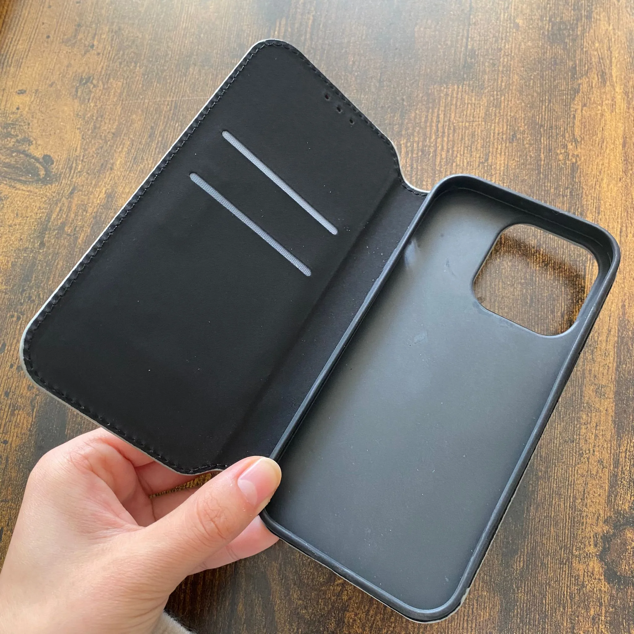 SAMSUNG A03S COQUE POCHETTE PORTE CARTE GRIS – Image 2