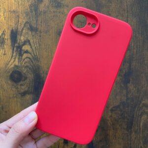 IPHONE 16E COQUE GOMME ROUGE