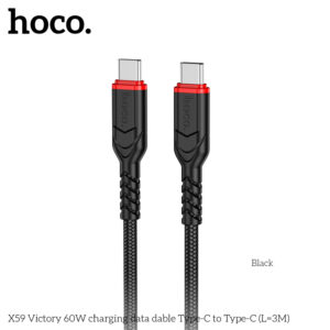 Cable USB to Type-C “X59 Victory” charging data sync HOCO (L=3M) - Noir