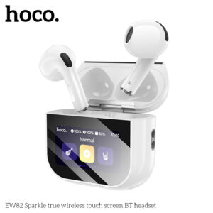 Écouteurs Bluetooth Sans fil à écran Tactile HOCO EW82 Sparkle True - Blanc