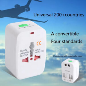 Adaptateur Universel Voyage KOUVOLSEN KOS-10010, Compatible USA/UK/EU/AU - Blanc