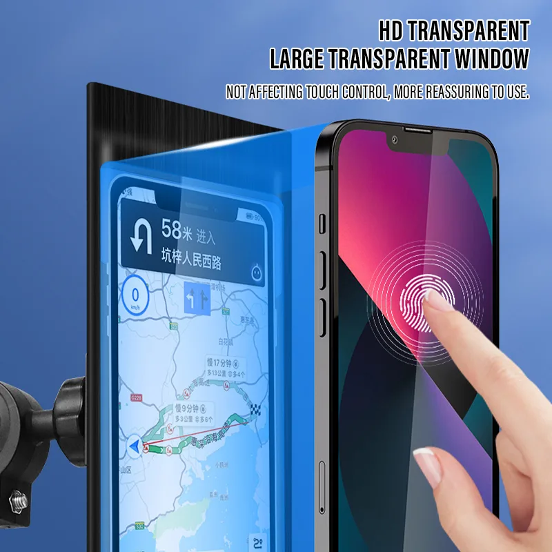 Support Téléphone Étanche Vélo/Moto, Protection 4 Coins,Kouvolsen – CH387 , Noir – Image 3