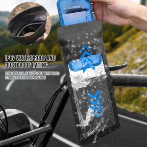 Support Téléphone Étanche Vélo/Moto, Protection 4 Coins, One-Hand Operation – CH387 , Noir