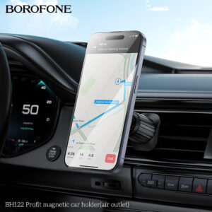 Support magnétique téléphone pour grille d’aération de voiture Borofone BH122 Profit Air Outlet - Noir