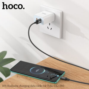 Cable USB to Type-C “X91 Radiance” HOCO (L=3M) - Noir