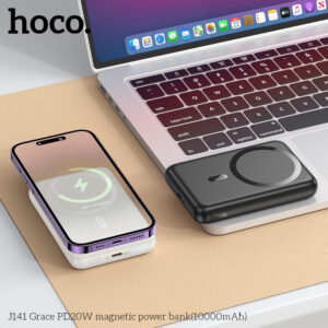 Power bank “J141 Grace” PD20W wireless charging 10000mAh HOCO - Blanc