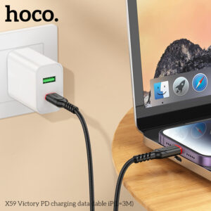 Câble de Chargement Rapide PD Pour Iphone (3M) “X59 Victory” HOCO - Noir