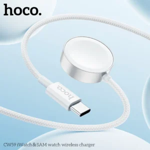Chargeur Sans fil Pour Montre iWatch＆SAM Hoco CW59 - Blanc