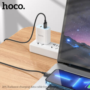 Câble Chargeur iPhone 3M“X91 Radiance” HOCO - Noir