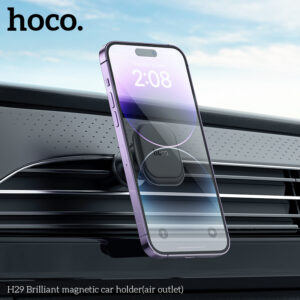 Support magnétique téléphone pour grille d’aération de voiture HOCO H29 Profit Air Outlet - Noir