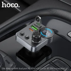 Chargeur Voiture Transmetteur FM PD30W HOCO E86 Noir