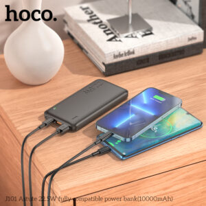 Power bank HOCO “J101 ” 22.5W Compqtible Universelle (10 000 mAh)  - Noir