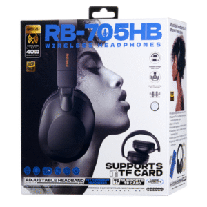 Casque Sans Fil Pliable 800 mAh REMAX RB-705HB – 18H d’Autonomie – Charge en 4H – NOIR