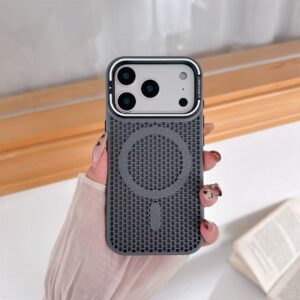 IPHONE 14/13 COQUE PERFOREE MAAGSAFE GRIS