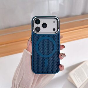 IPHONE 14/13 COQUE PERFOREE MAAGSAFE BLEU FONCE