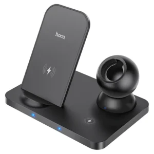Station Charge Sans Fil 3-en-1 HOCO CW33 Noir