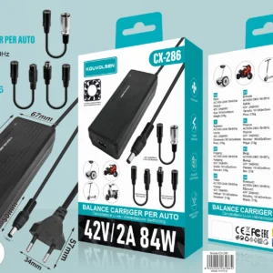 Chargeur Trottinette KOUVOLSEN CX-286 42V 2A 84W Noir