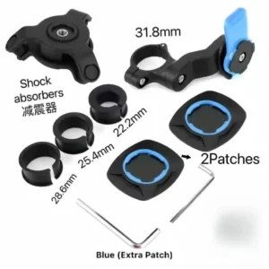 Support téléphone vélo à verrouillage Bleu