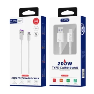 Câble USB-A vers USB-C ZUZG ZC-YP06Q 200W Blanc