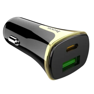 Chargeur voiture Hoco Z31A PD + QC3.0 Noir