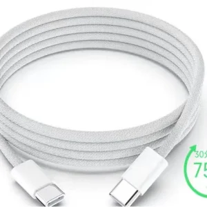 Cable iPhone 15 Type c to Type C 60W Boite 1M Blanc