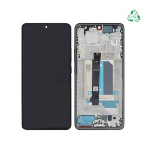 Écran tactile avec châssis compatible avec Xiaomi Redmi Note 14 Pro+ 5G – Noir