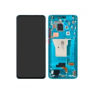 Écran tactile avec châssis compatible avec Xiaomi Poco F2 Pro – bleu azur