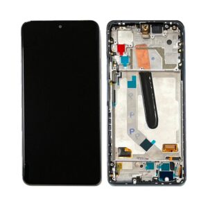 Écran tactile avec châssis compatible avec Xiaomi Poco F3 – noir