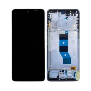 Écran tactile avec châssis compatible avec Xiaomi Poco M7 Pro 5G – argent