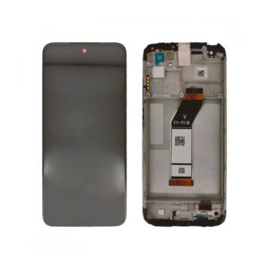 Écran tactile avec châssis compatible avec Xiaomi Redmi 10 – gris carbone