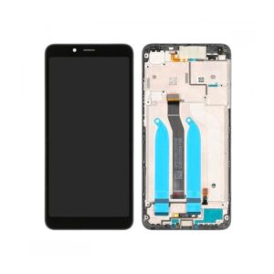 Écran tactile avec châssis compatible avec Xiaomi Redmi 6A – noir