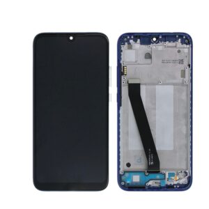 Écran tactile avec châssis compatible avec Xiaomi Redmi 7 – bleu comète