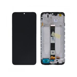 Écran tactile avec châssis compatible avec Xiaomi Redmi 9C NFC – noir