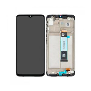 Écran tactile avec châssis compatible avec Xiaomi Redmi 9T – noir