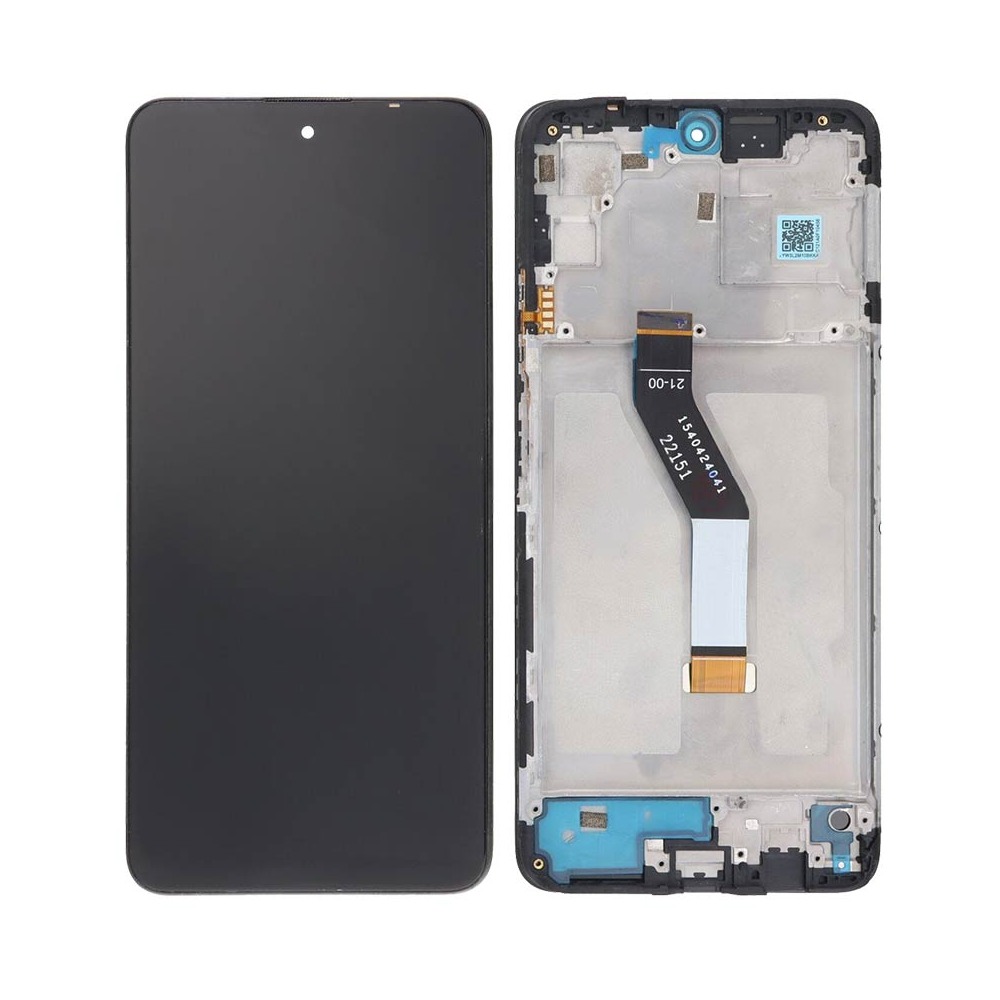 Écran tactile avec châssis compatible avec Xiaomi Redmi Note 11S 5G – noir minuit