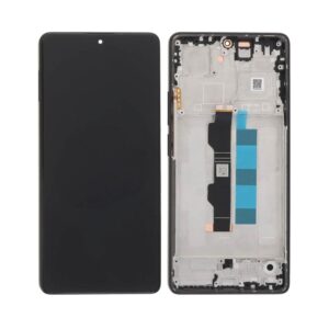 Écran tactile avec châssis compatible avec Xiaomi Redmi Note 13 Pro 4G – noir