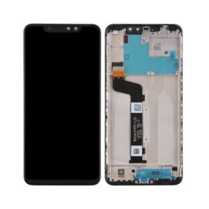 Écran tactile avec châssis compatible avec Xiaomi Redmi Note 6 Pro – noir