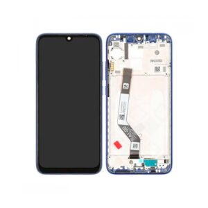 Écran tactile avec châssis compatible avec Xiaomi Redmi Note 7 – bleu