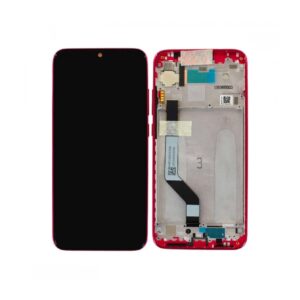 Écran tactile avec châssis compatible avec Xiaomi Redmi Note 7 – rouge