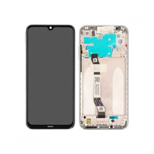 Écran tactile avec châssis compatible avec Xiaomi Redmi Note 8 – blanc