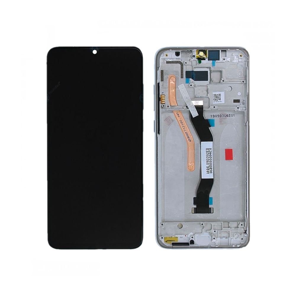 Écran tactile avec châssis compatible avec Xiaomi Redmi Note 8 Pro – noir tarnish