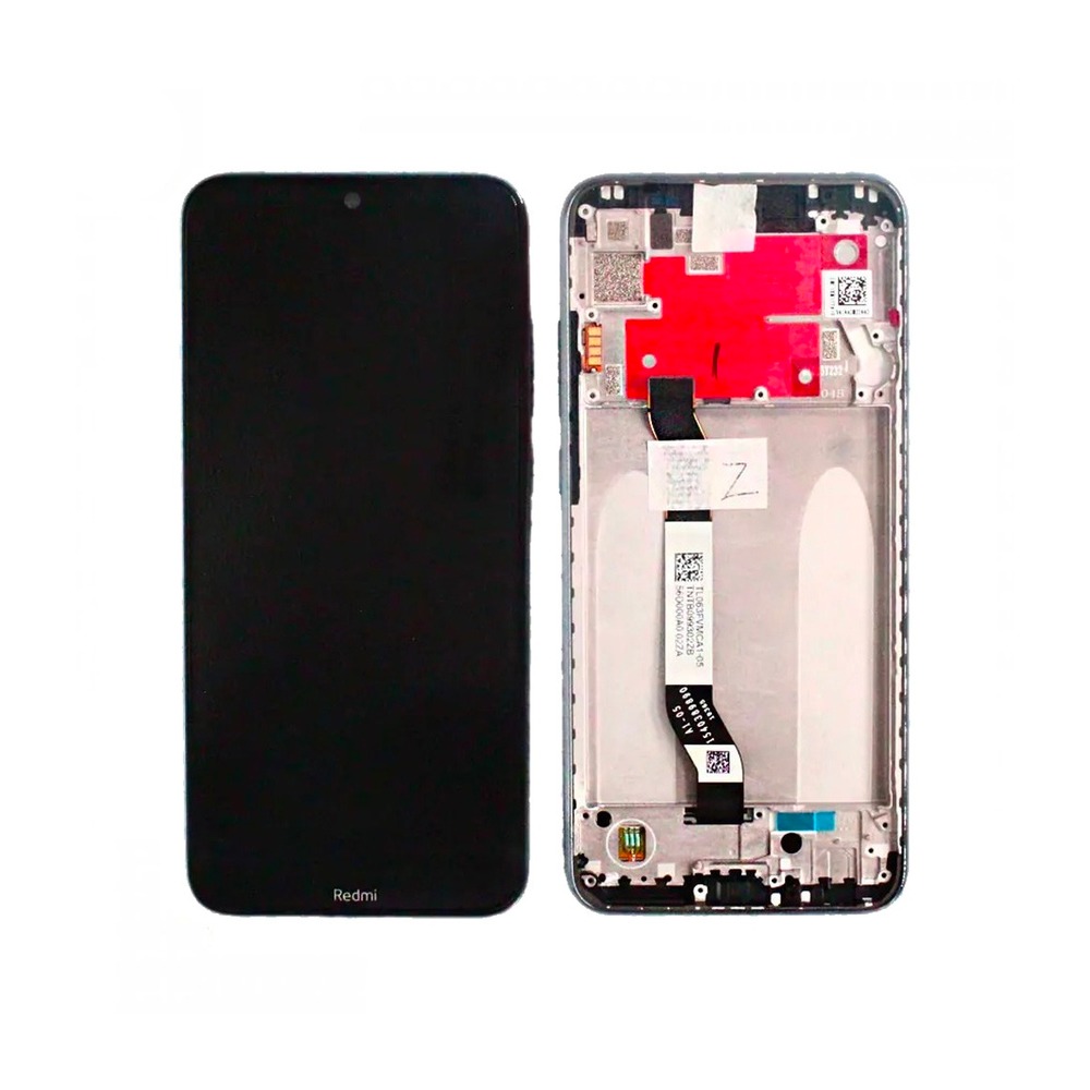 Écran tactile avec châssis compatible avec Xiaomi Redmi Note 8T – gris sidéral